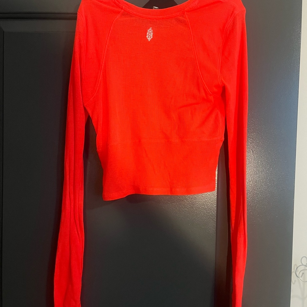 Free People Movement Pink Long-Sleeve Cropped Top - Women